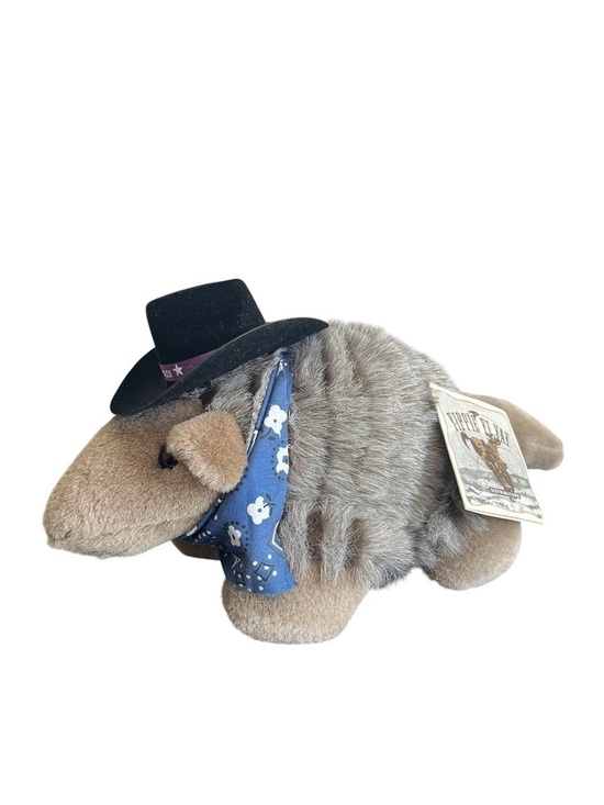 Yippie Yi Yay Other - Yippie Yi Yay Texas Armadillo Stuffed Animal Plush Cowboy Hat Blue Bandana 12in